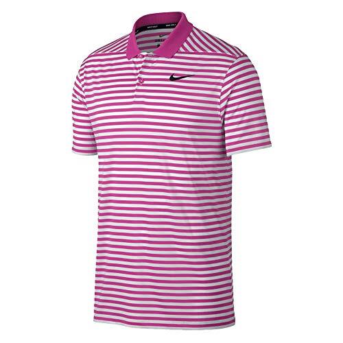 Nike Dri Fit Victory Stripe Golf Polo Pink White Sz XX Large 891239 623