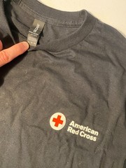 American Red Cross Give Blood Blood Drop Christmas 2025 XL Long-Sleeve T-Shirt