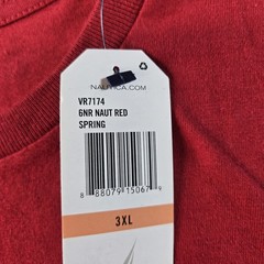 Nautica Shirt Mens 3XL Red NS83 Sailing Graphic Crewneck Cotton Jersey Tagless