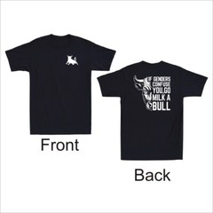 If Genders Confuse You Go Milk A Bull Cool Front And Back Print Men’s T-Shirt