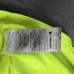 Carhartt Shirt Mens LT Yellow Hi Vis Reflective Pocket Safety Workwear Tee