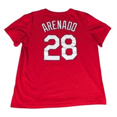 Nike Men St Louis Cardinals Nolan Arenado 28 MLB Player T-Shirt Red Short Sleeve