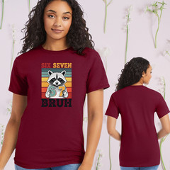 Vintage Raccoon 67 Bruh Six Seven Meme Unisex T-Shirt