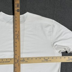 BYLT Basics Drop Cut Lux T-Shirt Mens XL White Short Sleeve Curved Hem Crew Neck