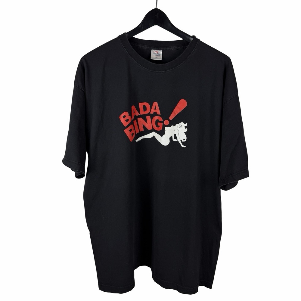 Vintage Y2K Bada Bing The Sopranos TV Show Promo Graphic Shirt Size 2XL