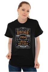 Built To Last Whiskey Retro Birthday Gift Womens or Mens Crewneck T Shirt Tee