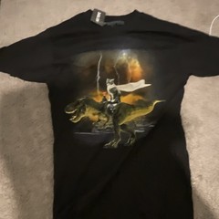 Black Matter Attack of the Kitten Graphic T-Shirt Black S Cotton Crew Neck