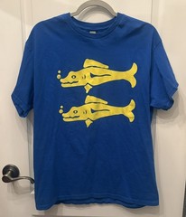 Blue Barracudas Vintage 90s Team Costume Royal Blue Basic Men’s T-Shirt Large
