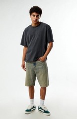 Pacsun Men’s Cropped Black T-Shirt Black Washed Size XL New