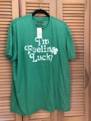 I’M FEELIN’ LUCKY Men’s T-Shirt choice of sizes GREEN casino IRISH love GAMBLING
