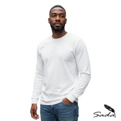 Sada Long Sleeve T-Shirts 6-Pack Men’s Plain Cotton Crew Neck Tees S–6XL