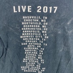 Ronnie Milsap 2017 Tour T-shirt Black 2 Sided Graphic Distressed Spots XL