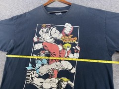 Street Fighter Graphic T-Shirt Ryu Ken Chun-Li Guile Black Mens 3XL See Pics