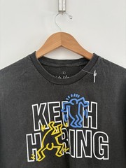 NWT Keith Haring Black Fade LOVE Short Sleeve T-Shirt Adult Size Large