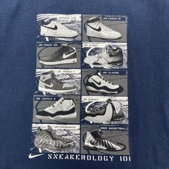 VTG Nike Silver Tag Mens XL Sneakerology 101 T-Shirt Sneakerhead Air Jordans Y2K