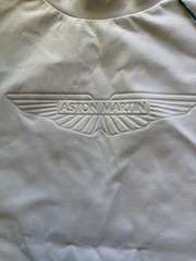 BOSS X ASTON MARTIN MERCERISED-COTTON T-SHIRT WITH WING DETAIL Classic white cre