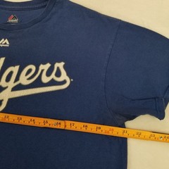 Majestic Los Angeles Dodgers Script Shirt Men’s Size Medium Blue Baseball Casual