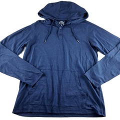 Flag & Anthem Madeflex Hooded Long Sleeve Tee Men’s Size Medium Navy Heather