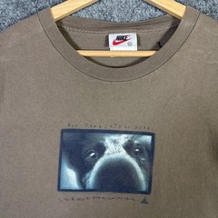 Vintage Nike ACG Shirt Mens XL Brown 90s All Conditions Gear Nature Art Dog RARE