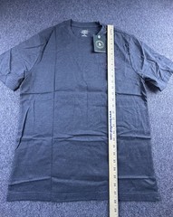 G.H. Bass & Co. Shirt Men Medium Asphalt Heather Rock Mills Lake Graphic Tee New