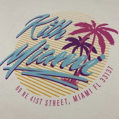 Kith Miami Design District Exclusive Neon Script Tee Shirt Adult XXL White Mens