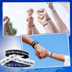 50 Pcs for I Know the Plans I Have for You Wristbands Bulk 10 Styles Christian J