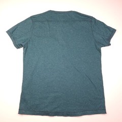 Diesel Industry Short Sleeve Knit Henley Shirt Green Blue Speckled Men’s Large
