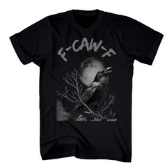 Black Crow F-Caw-F Shirt Black Bird Novelty T-Shirt Fcawf Funny Moon Small – 5XL