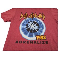 Def Leppard Adrenalize 1992 Tour Shirt L Rock Band Tee Red Music