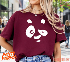 Unisex Cute Winking Panda Face T-Shirt – Minimalist Giant Panda Bear Graphic Tee