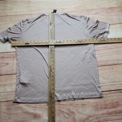 H&M Ringer Tee Men Medium Tan Short Sleeve Silk Wool Blend Regular Fit 1260005 1