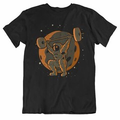 Men’s Weightlifting Shirt – Weightlifting Astronaut Outer Space Spaceman T-Shirt