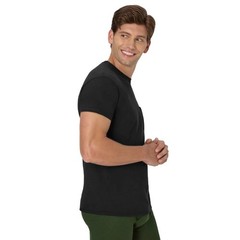 Hanes 6-Pack Pocket Tee Men’s T-Shirt Soft and Breathable Black/Grey
