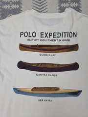 Vintage 90s Polo Ralph Lauren Expedition T-Shirt Sz L Kayak Canoe Boat Sportsman