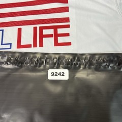 Reel Life Fishing Shirt Mens Large Blue Patriotic USA Flag Long Sleeve EUC