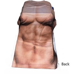 Men’s Casual Fake Muscle Printed Tops for Sports Parties and Daily Use