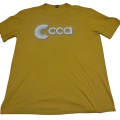 District Mens CCA Logo Graphic T-Shirt XL Yellow Perfect Tri Short Sleeve Tee