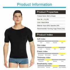 Men Slimming Body Shaper Tank Tops Compression Vest Posture Corrector Plus Size