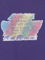 Vintage Jesus Loves You Rainbow TShirt Men’s Size XL. Made In USA.