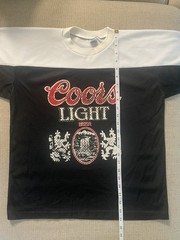 Vintage 1970s 1980s Coors Light Beer Logo Mesh Jersey T Shirt Medium Artex