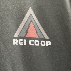 REI CO-OP Green Logo Tee T-Shirt Hiking Outdoor Organic Cotton Blend Medium Mens