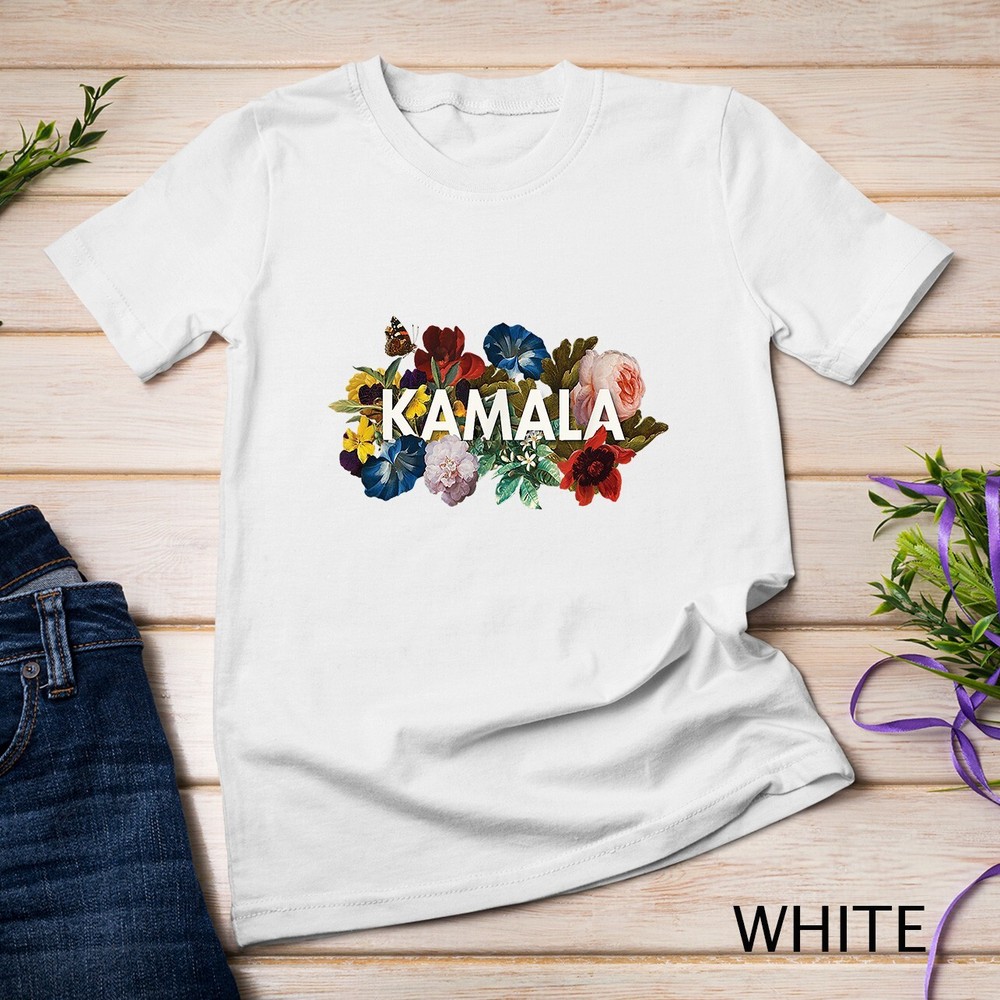 Kamala Harris Vintage Floral Feminine First Female President Unisex T-shirt