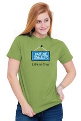 Life Is Crap Out Of Beer Bar Party Drinking Womens or Mens Crewneck T Shirt Tee
