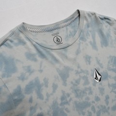 Volcom Stone Dye T-Shirt Mens Large Celestial Blue Tie Dye Modern Fit A5232200