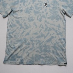 Volcom Stone Dye T-Shirt Mens Large Celestial Blue Tie Dye Modern Fit A5232200