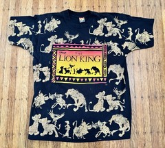 Vintage 90’s The Lion King Disney All Over Print T-Shirt OSFA Adult Jerry Leigh