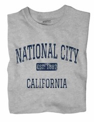 National City California CA T-Shirt EST