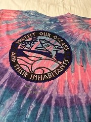Vintage 90s Protect Our Oceans Shirt Mens XL Tie Dye Love Earth Hippie Backside