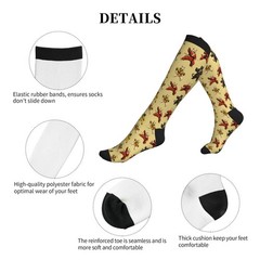 Avocado Compression Socks Women Men 15-20mmHg Knee High Running Support Nurse