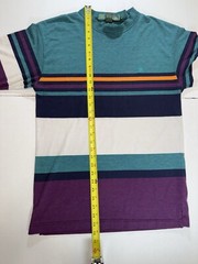 Vintage Knights Of Round Table Crewneck Men’s Shirt L Color Block Striped